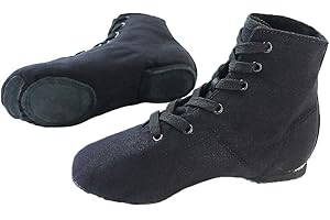 Daydance Lace Up Jazz Boots Ankle Length Dance Shoes for Kids Girls Boys Women Adults