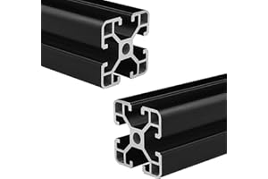 Coavoo 4040 Aluminium Extrusion 5.91 inch / 150mm Length T Slot Black 2 Pack, Extruded Aluminium 40mm x 40mm 40 Series T Type Profiles Anodized European Standard Linear Rail Frame 2Pcs
