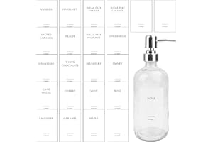 Ezebesta 22PCS Modern Minimalist Syrup Labels Set Including Sugar Free Syrup Gingerbread Stickers for Coffee Station Organization