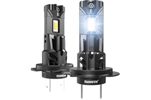 TUINCYN H7 LED Lampe Auto 80W 12V 16000LM 6000K Xenon Weiß, 600% Helligkeit 1:1 H7 Abblendlicht LED-Scheinwerferlampe Glühbirne. 2 STÜCK
