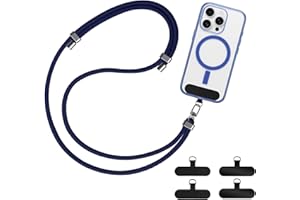 GANYESIN Handykette Universal, Verstellbar Nylon Handyband mit 4 Patches für Damen & Herren, Ohne Hülle, Phone Lanyard für alle Smartphone mit Handyhülle für Outdoor, Reise, Unterweg