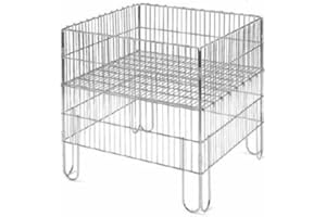 GSEUROMARKET Cesta Bancarella Espositiva Pieghevole mm.600x400x800 in tondino di ferro con Ripiano Mobile contenitore ripieghevole per arredo promozionale negozi supermercati fiere