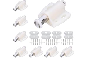 QUARKZMAN 8 stycken magnetiska dörrstängare, tryck för att öppna magnetiska tryckdörrstängare för skåp