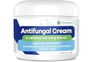 CHARMPOO Antifungal Cream for Jock Itch: Anti Fungal Cream for Itchy Skin Relief Extra Strength - Ringworm Treatment for Humans - Athletes Foot Treatment for Feet 3.4 oz