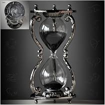 Vintage Sanduhr Mit Herzgravur – 30-Minuten-Timer, Metall & Glas, 27x16,5 Cm