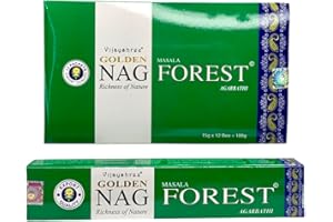 PENDOO Golden Nag Forest, 12 Cajas de Incienso, 12x15g= 180g