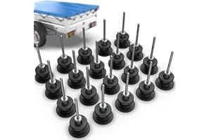 ‎TARPOFIX Tarpofix Planenhaken rund inkl. Anhängernieten (20 Stück) | Endhaken aus Hartplastik | Endkappen für PKW Anhänger | Rundknöpfe zur Befestigung von Netzen und Planen