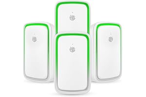 KSLDNZMA 4 Pack Air Ionizers for Home Negative Ion Air Purifier Plug In with Nightlight Quiet Air Cleaner for Bedroom, Office, Kitchen, Portable Air Filter Odor, Smoke Dust, Pets