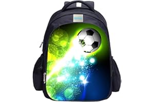 MATMO - Mochila escolar infantil, con estampado de fútbol, muy chula