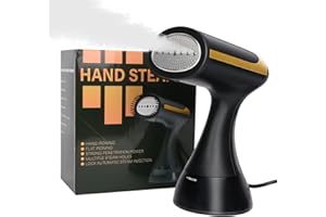 ALLJOY Steamer parownica 1500 W, 130℃, szybkie usuwanie zmarszczek, żelazko parowe, przenośna szczotka parowa, szybkie nagrzewanie przez 25 sekund, zbiornik na wodę o pojemności 350 ml