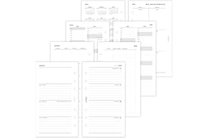 ‎PEN & PAGES pen & pages® Kalender 2026 "Zeilen liniert" 1 Woche auf 2 Seiten Personal 9,5 x 17,1 cm Kalendereinlage für Ringbuch mit Monatsübersicht Jahresübersicht DACH Feiertagen 6 fach Lochung (All-in-One)