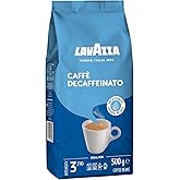 Lavazza, Caffè Decaffeinato, Entkoffeinierte Arabica und Robusta Kaffeebohnen, Kaffee mit Mandel- und Honigaroma, Intensität 