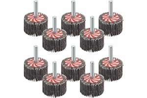 TOVOT 10 Pièces 40×25MM Roues à lamelles coniques Roues à lamelles pour outils rotatifs avec tige de 6mm