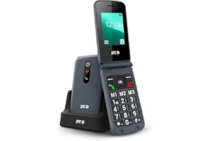 SPC Stella 2 - Teléfono móvil para Mayores, Teclas Grandes y Base de Carga | Fácil de usar, botón SOS, 3 memorias directas, configuración remota desde app SPC Care y compatible con audífonos