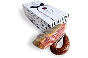 1 Kg Spalla di Prosciutto Crudo Intero Disossato con Chorizo Dolce Artigianale - Mini Jamón Serrano Gran Reserva Duroc - Abuela Matilde