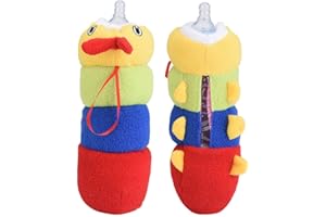 CAFOPGRILL 500ml Feeder Insulation Cover, PP Cotton Cute Cartoon Baby Feeder Insulation Cover, Storage Insulation Bag Children's Milk Bottle Plush Bag Soft Cover Insulation Cover 9.45 x 3.15 x 2.76 inch