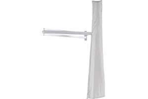 DTB TECH Easysol Housse de Protection Grise pour Parasol Mural de 190 à 270 cm. Étanche et Universelle pour Les Voiles d'Ombrage Protège du Temps pour Une Durée de Vie Plus Longue