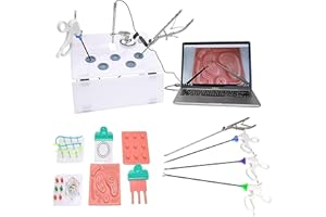 FOKH Laparoscopic Simulated Training Box Kit, Complete Surgery Training Set Includes Instruments and Accessories, for Medical Doctor and Students