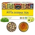 TEACURRY Pitta Dosha Tea (1 Month Pack, 30 Tea Bags) - Helps to balance Pitta Dosha & improve Digestion | Made with Natural Herbs - Rose Petals, Shatavari, Peppermint, Banarasi Amla
