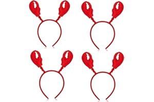MFUOE Lot de 4 bandeaux amusants en forme de crabe et de homard pour Halloween, déguisement, cosplay