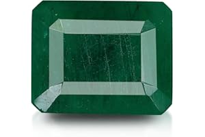 DINJEWEL 11.25 Ratti /10.50 Carat Natural Certified (Colombian Panna) Emerald Octagon Shape Loose Gemstone Lab Approved Genuine Stone, 10.50 Carat, Gemstone, emerald