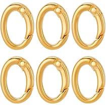 Anelli A Molla In Ottone Placcato Oro 18K - 4 Pezzi Con Zirconi Per Portachiavi E Gioielli Fai Da Te - Foto 6