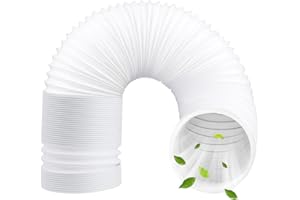 KIKVTER Tubo Condizionatore Portatile 130mm, Tubo Climatizzatore, Tubo Condotto Aria Flessibile, Tubo Aria Condizionata per Aria Condizionata, Asciugatrice, Cappa Aspirante, Ventilatore di Scarico