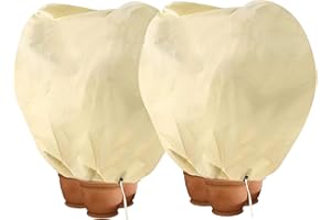 Hydrogarden Cappuccio Protezione Piante, Copertura per svernamento in Tessuto Non Tessuto 80 g/m² Protezione Contro Gel per Piante in Vaso e Rose (180x120 cm) - 2pc