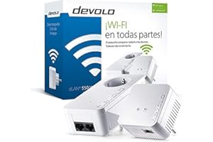 Devolo dLAN 550 WiFi Multiroom Kit, WiFi tramite Presa di Corrente, 1x porta LAN, 3x Adattatore Powerlan, Adattatore di rete PLC, Booster WiFi, Bianco