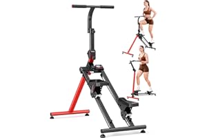 ‎YOLEO YOLEO Stair Stepper für Zuhause, Klappbarer Stepper mit 3 Trainingsmodi, Compact Folding Cardio Übung Climber Maschine mit Skisimulation & XXL-Trittflächen, 90% Vormontiert Stairmaster mit Haltegriff