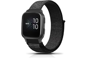 PaceBid Pasek do zegarka Garmin Vivoactive 5/Venu 2 Plus/Venu Sq 2/Sq 2 music/Vivoactive 3, miękki, lekki, nylonowy pasek do zegarka, regulowany pasek do zegarka Forerunner 245/645 Music (czarny)