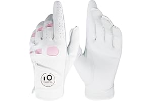 FINGER TEN Golfhandschuhe Damen Links Rechts Golfhandschuh Mit Ball Marker Golf Handschuh Wert 1 2 Stück Cabretta Leder Griff Linke Rechte Hand Weicher Komfort Passform Größe S M L XL