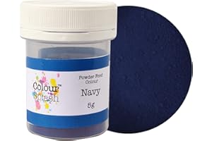 CULPITT COLOUR SPLASH Food Colouring Dust, Powder Color, Edible, Matt Finish, Use on Cake Surfaces, Decorations Or Mix In Icing to Create Colourful Cakes & Bakes - Navy Blue 5g