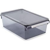 Primanova Kapaklıbanyo Mutfak D&uuml;zenleyici Raf Ps 325 * 205 * 100 Mm Şeffaf Siyah M-E27-40-25K