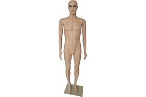 Relaxdays skyltdocka, manlig, livsstorlek, 185 cm