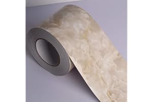 DOSTEAR Wallpaper Border Peel and Stick Wall Border Sticker Home Ceiling Decorative Border for Bathroom Living Room Kitchen White Dragon Stone 12×500CM