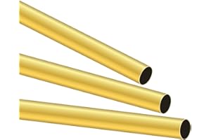 Messingrohr, 10 mm OD x 0,2 mm Wandstärke x 300 mm(0,3m) Länge, Rundrohr aus Messing, LAVMHAB runde Messing Rohre (3 Stück)