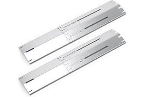 Coisien Barre Flavorizer, Piastra,Regolabili 34 a 53,3cm di Ricambio,Universale Durevole Acciaio Inossidabile Diffusore di Calore Copri Bruciatore Accessori per Charbroil della griglia a Gas.2Pack