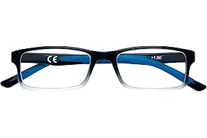 Zippo Occhiali da Lettura, Realizzati con Montatura dalle Linee Morbide, Ideale per Uomo e Donna, Diottria +2.00, Color Nero Sfumato, Aste Blu