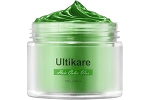 Cera Gris del color del pelo, Ultikare cera de color para el pelo Temporal Cera natural desechable para teñir el cabello en color Cosplay, partido (Deep Green)