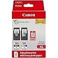 Canon Ink & Paper Multipack - PG-560XL/CL-561XL Genuine Printer Ink Cartridges 2 Pack (1 x Black XL, 1 x Colour XL) & 4x6 Photo Paper (50 x Sheets)