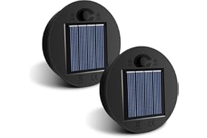 HELESIN Lot de 2 Lampes Solaires de Rechange de 7 cm de Diamètre, avec LED Claires Remplacement de Couvercles Solaires, Étanche IP65 pour Lampes Solaires de Jardin et Bricolage