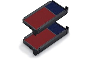 Trodat Replacement Ink Pads 6/4912/2 - Pack of 2 - Red/Blue Ink - for the Office Printy , 56x7x27mm
