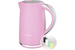 Russell Hobbs Electric Kettle (Hot Water, Tea or Coffee, 1.7L, Push to open lid, Perfect pour spout, Removable washable filter, Illuminated switch, Chrome accents, Raspberry, 3000W) Eden 27362