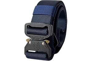 LBJR Cinturón Táctico Cinturon Trabajo Hombre Hebilla de Metal de Liberación Rápida