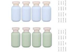 UMETASS Travel Bottles for Filling, Leak-Proof Travel Time Set, Travel Large Shampoo Container with Flip-Top Lid, Empty Travel Bottles (Green + Blue, 100 ml)