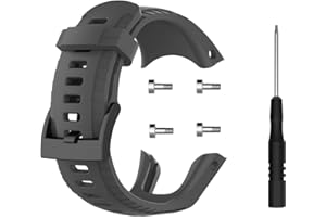 INF Bracelet compatible avec Suunto 5, bracelet en silicone, bracelet de remplacement, bracelet de montre en silicone, design classique et chic, idéal pour un usage quotidien