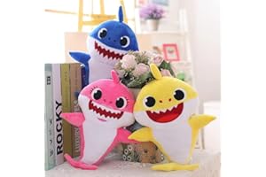 FISAPBXC Baby-Shark Plush Toys, 3pcs Shark Stuffed Doll Kids Soft Plush Toys Cartoon Animals Plush Figure Collection Plush Toys Gifts Home Decoration For Boys Girls Kids 20cm