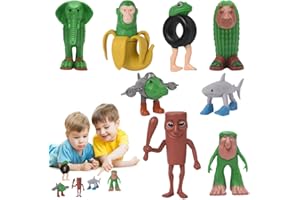 AOOSA 8PCS Italian Brainrot Action Figures Set, Tung Tung Tung Sahur Figures, Funny Tralalero Tralala Toy Desk Decor, Creative Shark, Monkey and More Collectible Animal Figure Gift