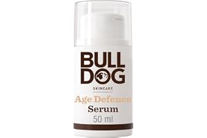 Bulldog Age Defence Serum 50 ml | Fuktkräm för mogen hud, minskar uppkomsten av fina linjer, rynkor och hudfasthet, med naturliga ursprungsingredienser